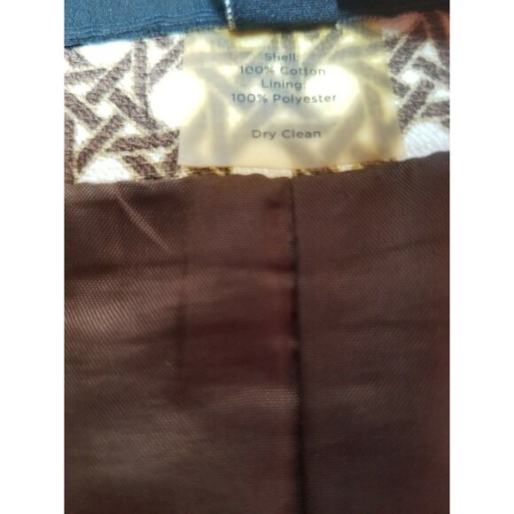 Talbots Womens Textured Cotton A-Line Pleated Skirt Size 6 Knee Length Lined - Picture 3 of 7